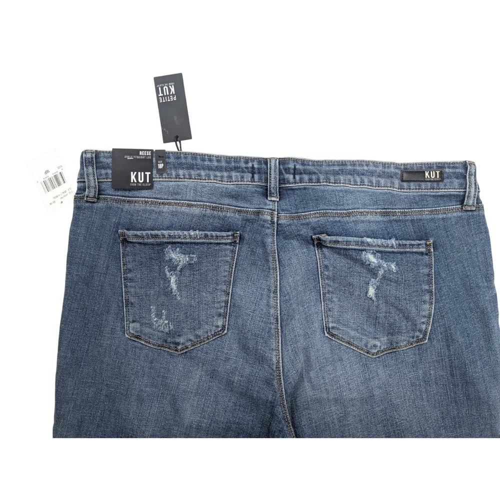 KUT from the Kloth Reese Ankle Straight Leg Denim Jeans‎ Women's 18P / 40x27 NWT - Picture 6 of 8